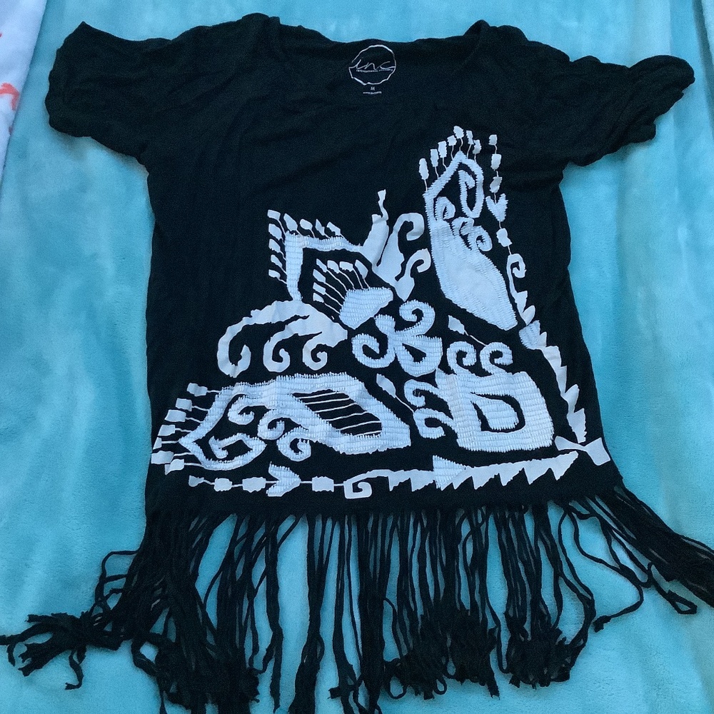 INC fringe top